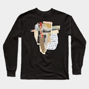 Scripture Cross Collage Art Tee Humble Yourselves Before The Lord And He Will Lift You Up. Long Sleeve T-Shirt